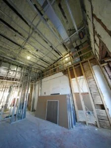 Partition wall installation