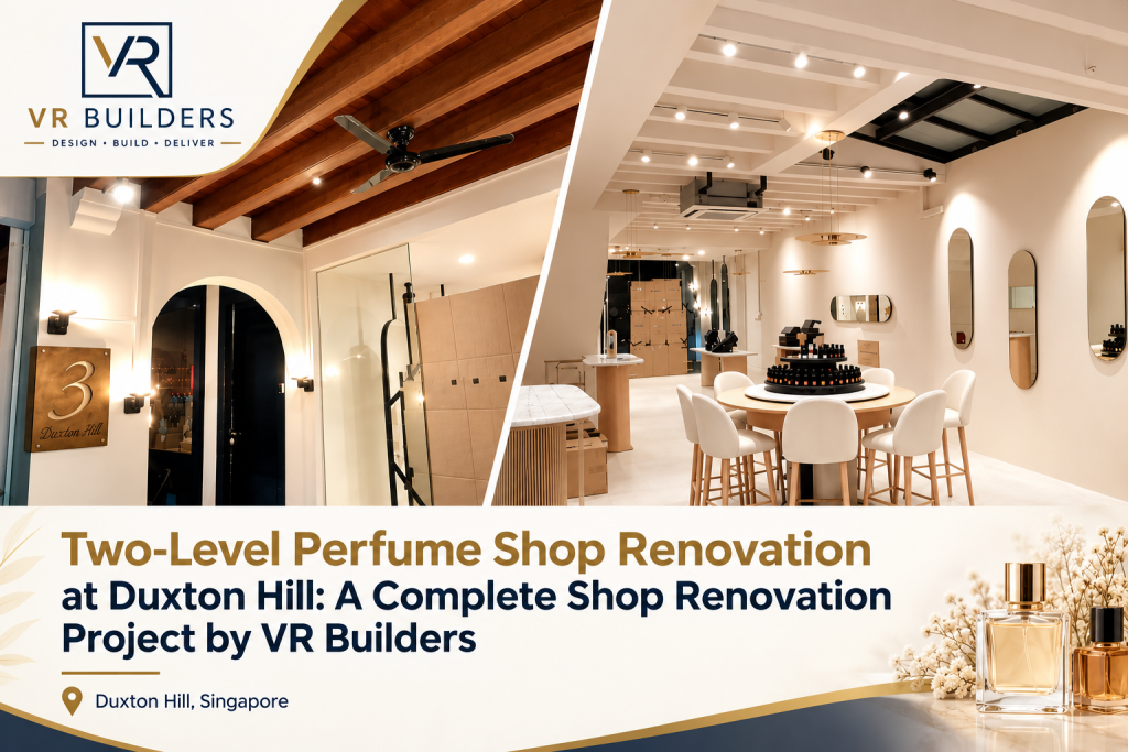 Two-Level Perfume Shop Renovation at Duxton Hill: A Complete Shop Renovation Project by VR Builders